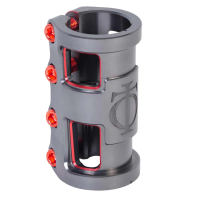 Зажим (хомут) для трюкового самоката Oath Carcass SCS (серый / красный)