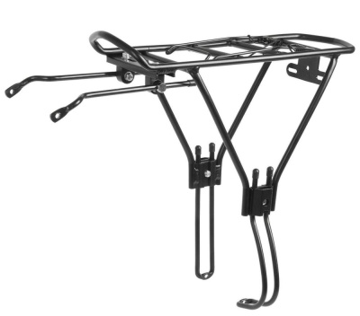 Велобагажник TechTeam, 26-29", алюмюний, черный, на дисковый тормоз, до 25кг.