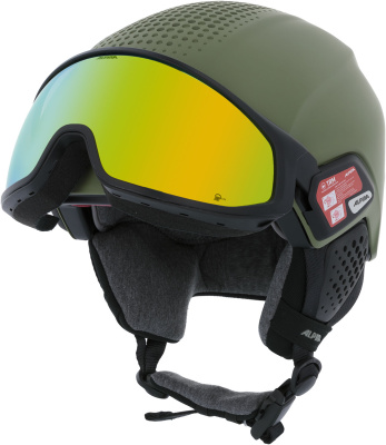 Горнолыжный шлем с визором Alpina Alto Q-Lite Olive Matt от магазина Адреналин