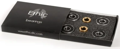 Набор подшипников для самоката Ethic bearing black 608 (8 STD 4 подш + 2 спейс)