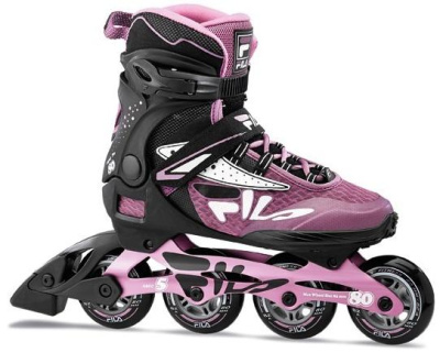 Роликовые коньки женские FILA Legacy Pro 80 Lady Black/Violet Роликовые коньки женские FILA Legacy Pro 80 Lady Black/Violet