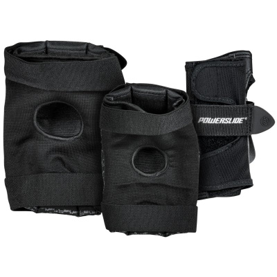 Комплект защиты для роликов Powerslide Standard Series Men Set Black (комплект из 3 элементов)