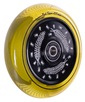 Колесо для ТРЮКОВОГО самоката TechTeam  100*24 мм Hollow core, yellow transparent Колесо для ТРЮКОВОГО самоката TechTeam  100*24 мм Hollow core, yellow transparent