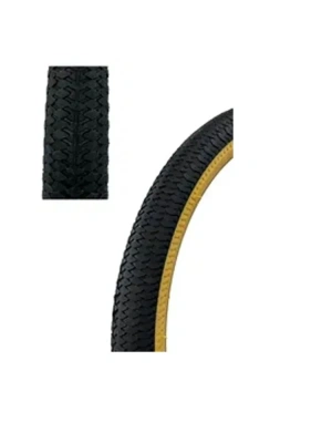 Велопокрышки WANDA 24"*2.3 P1141  черный, бежевая полоса, слик от магазина Адреналин