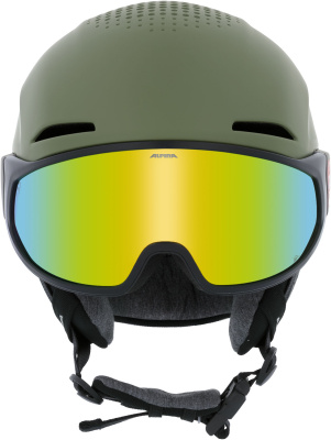 Картинка Горнолыжный шлем с визором Alpina Alto Q-Lite Black Matt  (Gold Mirror) от магазина Адреналин Горнолыжный шлем с визором Alpina Alto Q-Lite Black Matt  (Gold Mirror) от магазина Адреналин