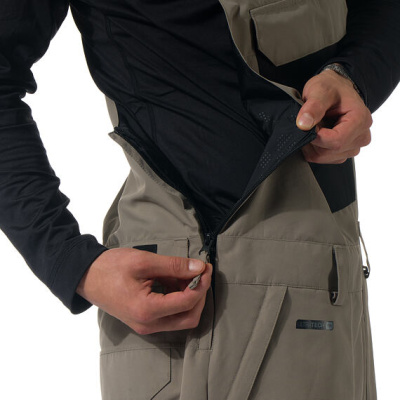 Полукомбинезон сноубордический мужской Horsefeathers TRANSFER PANTS taupe от магазина Адреналин