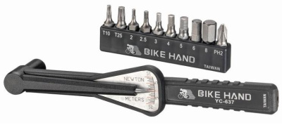 Ключ динамометрический BikeHand YC-637+BITS