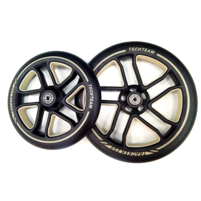 Набор 2 колеса (250мм+200мм) и 4 подшипника ABEC 9 для самоката Tracker 250мм от магазина Адреналин