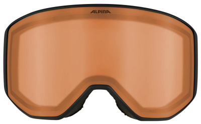 Очки горнолыжные ALPINA Venet Black-Glacier Matt/Orange S2 (M-L) от магазина Адреналин