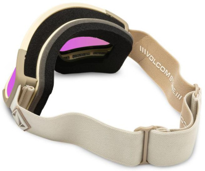 Очки горнолыжные со сменной линзой VOLCOM  ATTUNGA KHAKIEST/SAND PINK CHROME Lens/YELLOW bonus lens от магазина Адреналин