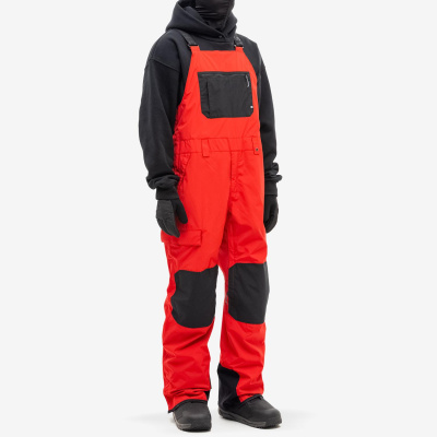 Полукомбинезон сноубордический 686 MNS 20K HOT LAP SHELL BIB TRUE RED COLORBLOCK от магазина Адреналин