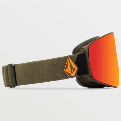 Очки горнолыжные со сменной линзой VOLCOM ODYSSEY MILITARY/GOLD RED CHROME Lens/ YELLOW bonus lens от магазина Адреналин